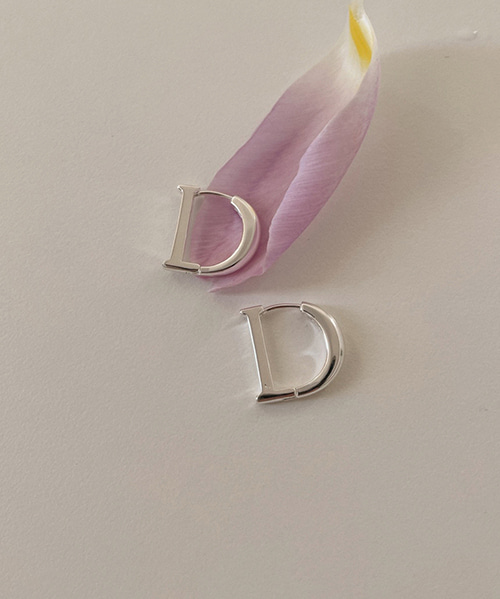 [silver925] 디데이 원터치 링 귀걸이 (2color)